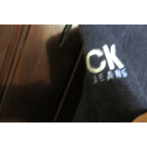 Calvin Klein Jeans navy blue cotton sweater size M - Picture 3 of 3
